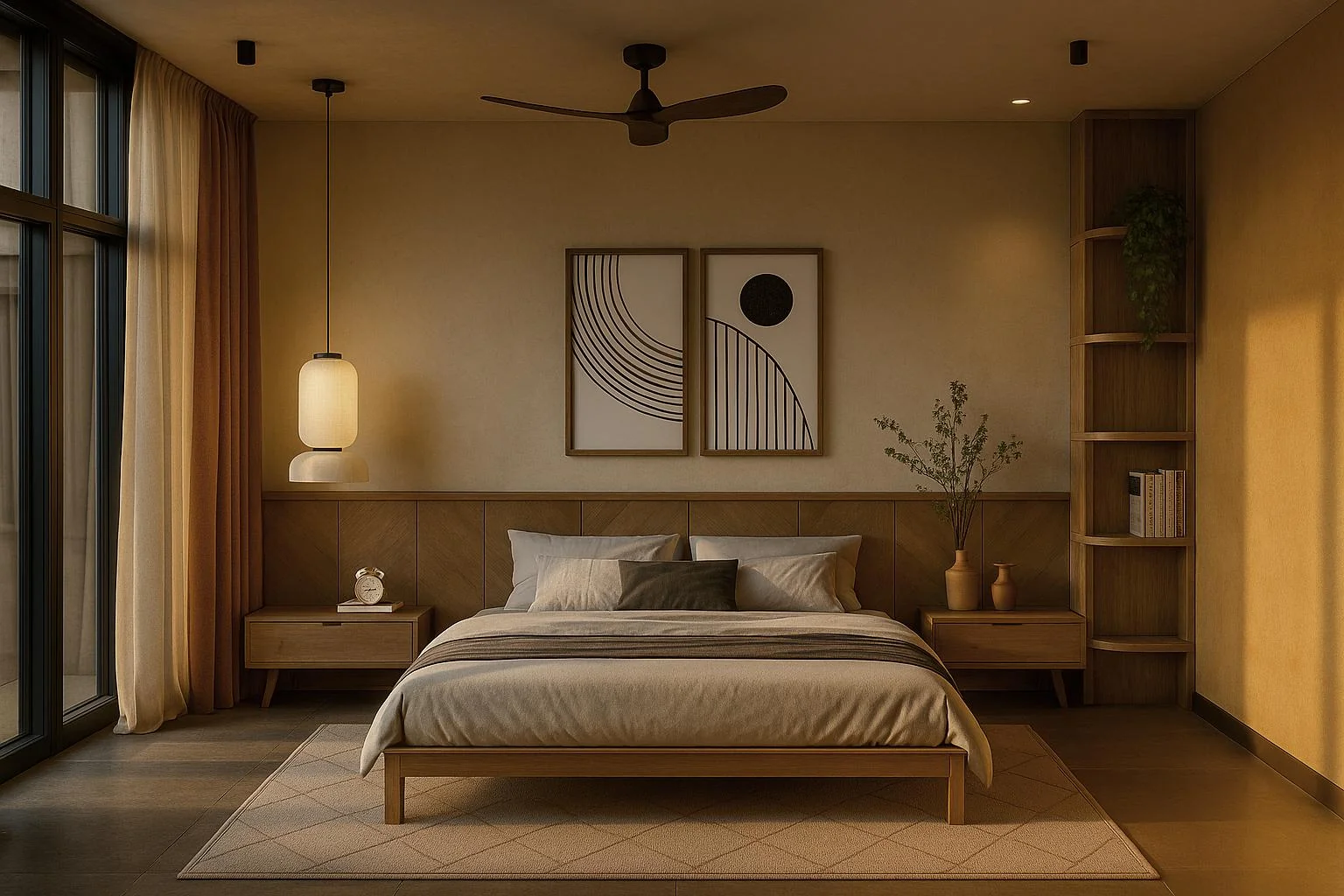 Artisan bedroom interior