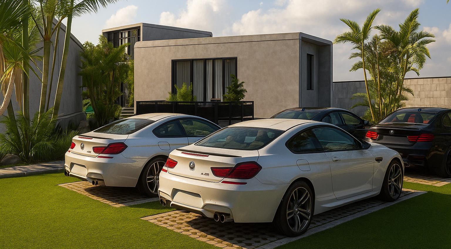 Car parking area day view