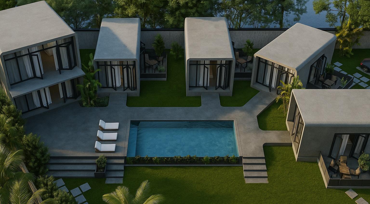 Deck aerial view by day